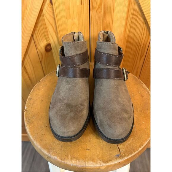 b.o.c. Taupe Ankle Boots with Double Buckle - Picture 2 of 9